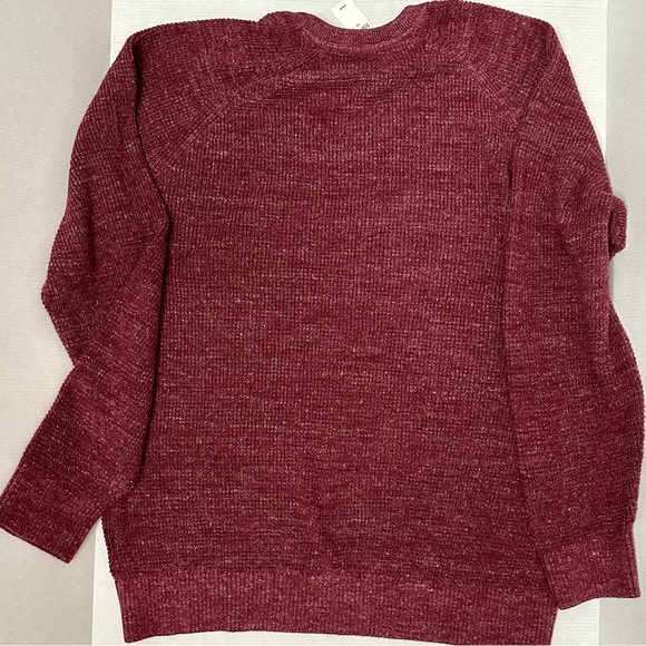 GAP Mens Sz XXL Red Raglan Long Sleeve Waffle Pullover Lumberjack Sweater Shirt - Picture 3 of 8